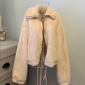 NWOT Anthropologie super soft faux fur jacket